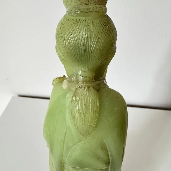 Vintage Green Figurine Sculpture - Picture 4 of 7
